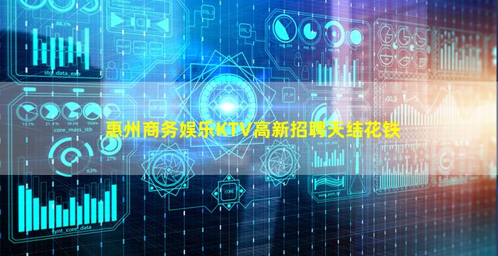 惠州商务娱乐KTV高新招聘天结花铁
